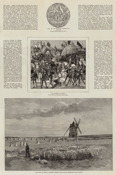 Una visita de un artista a los campos de batalla de Crecy y Agincourt de John Absolon